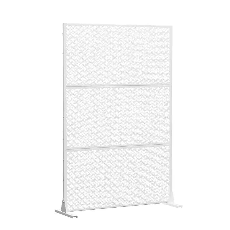 Autocollant mural en métal pour clôture de jardin avec motif tressé
