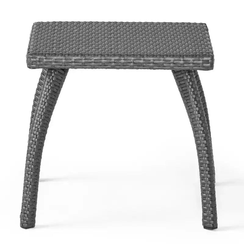 Table d'appoint d'extérieur en rotin avec pieds incurvés
