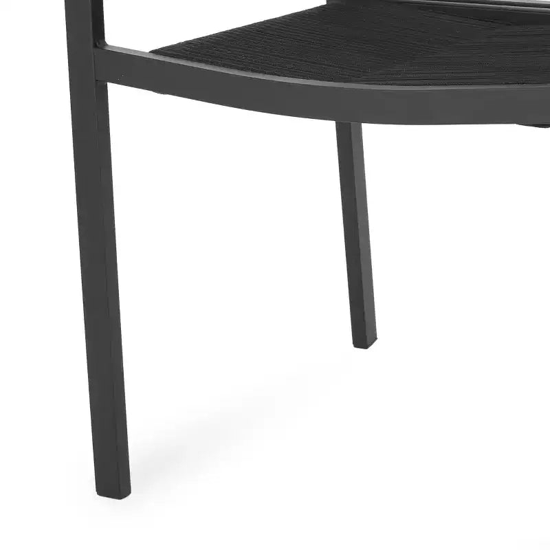 Chaises de salle à manger d'extérieur en aluminium et corde