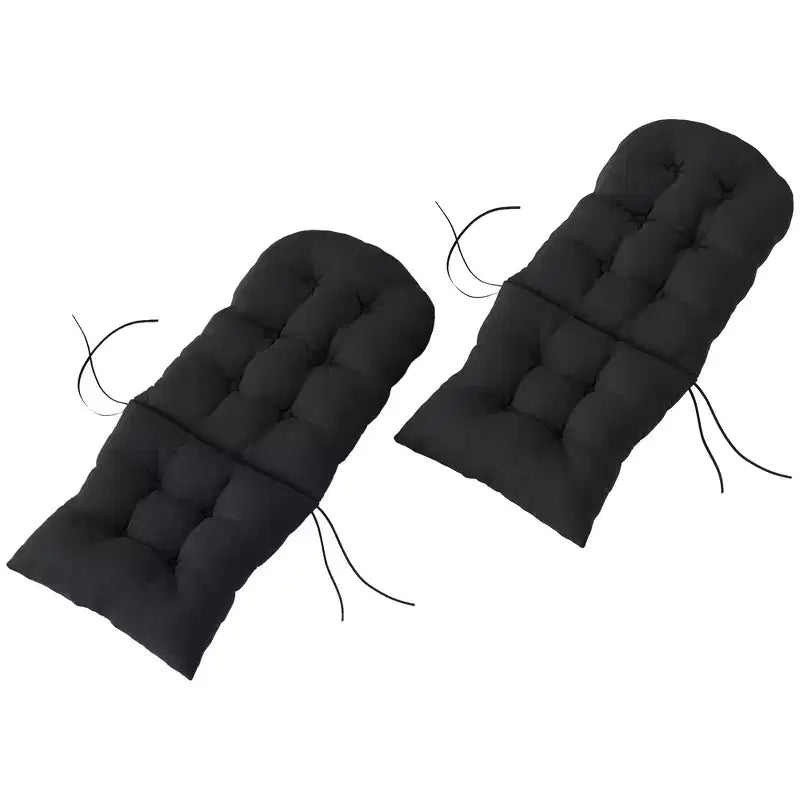 Ensemble de coussins de chaise, coussin de chaise d'extérieur capitonné à dossier haut avec attaches, tapis antidérapant pour chaise