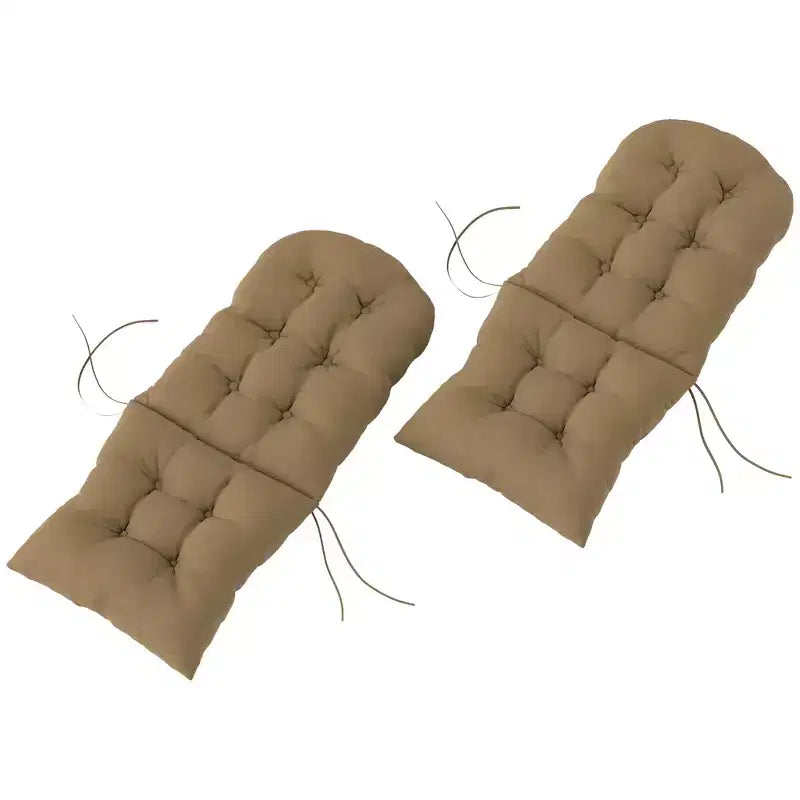 Ensemble de coussins de chaise, coussin de chaise d'extérieur capitonné à dossier haut avec attaches, tapis antidérapant pour chaise