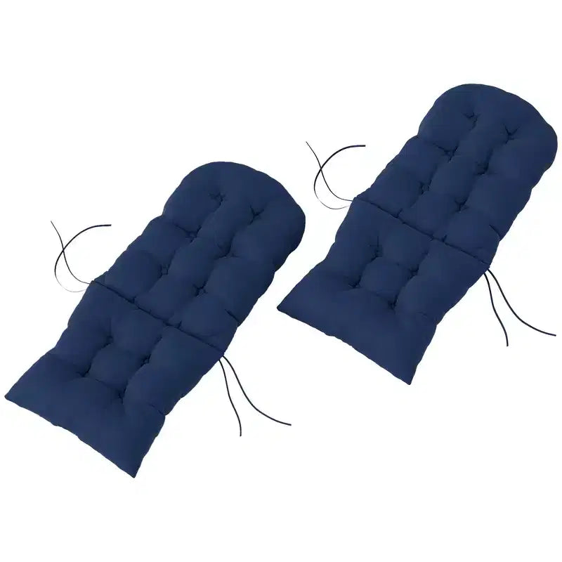 Ensemble de coussins de chaise, coussin de chaise d'extérieur capitonné à dossier haut avec attaches, tapis antidérapant pour chaise