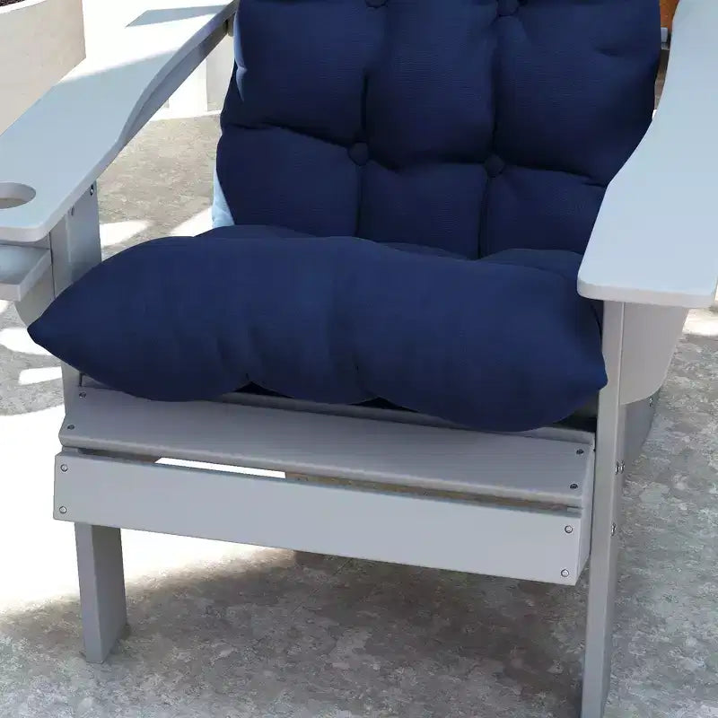Ensemble de coussins de chaise, coussin de chaise d'extérieur capitonné à dossier haut avec attaches, tapis antidérapant pour chaise