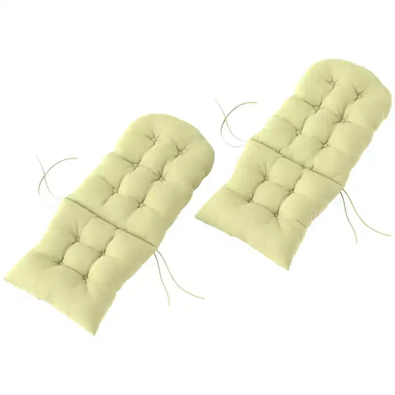 Ensemble de coussins de chaise, coussin de chaise d'extérieur capitonné à dossier haut avec attaches, tapis antidérapant pour chaise