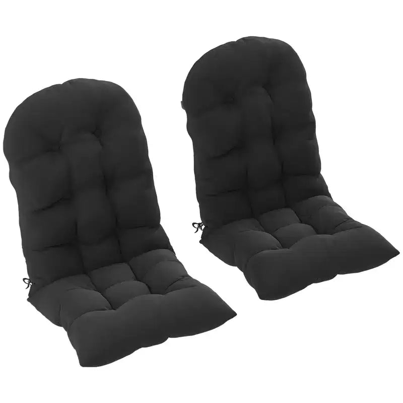 Ensemble de coussins de chaise, coussin de chaise d'extérieur capitonné à dossier haut avec attaches, tapis antidérapant pour chaise
