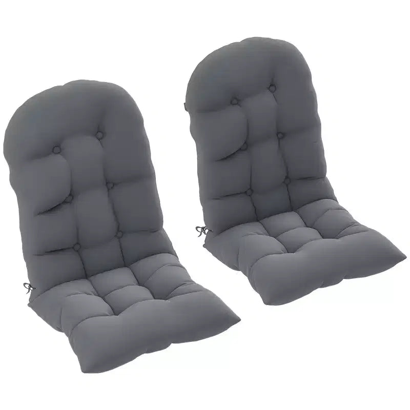 Ensemble de coussins de chaise, coussin de chaise d'extérieur capitonné à dossier haut avec attaches, tapis antidérapant pour chaise