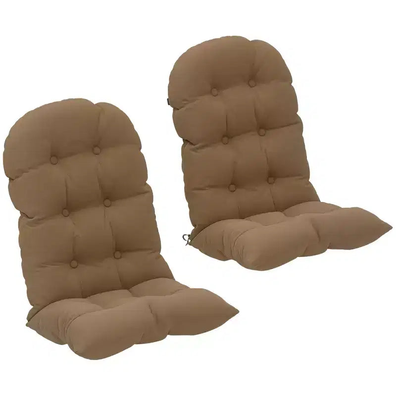 Ensemble de coussins de chaise, coussin de chaise d'extérieur capitonné à dossier haut avec attaches, tapis antidérapant pour chaise