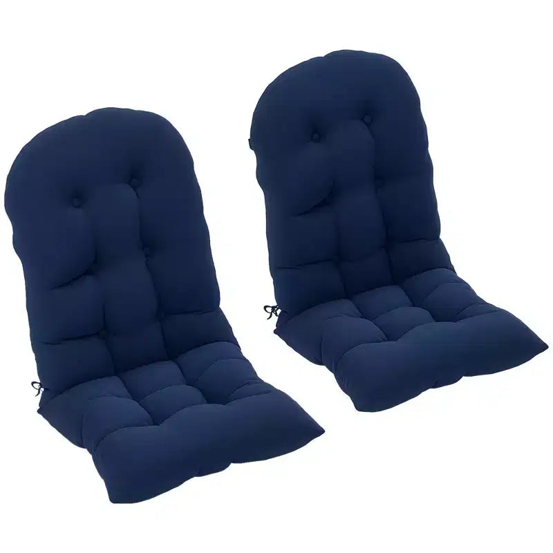 Ensemble de coussins de chaise, coussin de chaise d'extérieur capitonné à dossier haut avec attaches, tapis antidérapant pour chaise