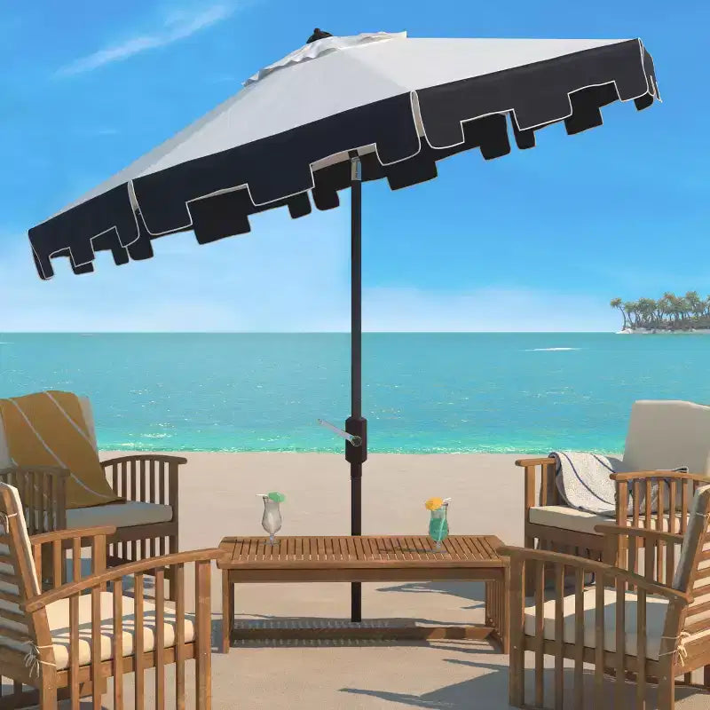 Parasol de ville inclinable automatique de 2,7 m avec protection UV