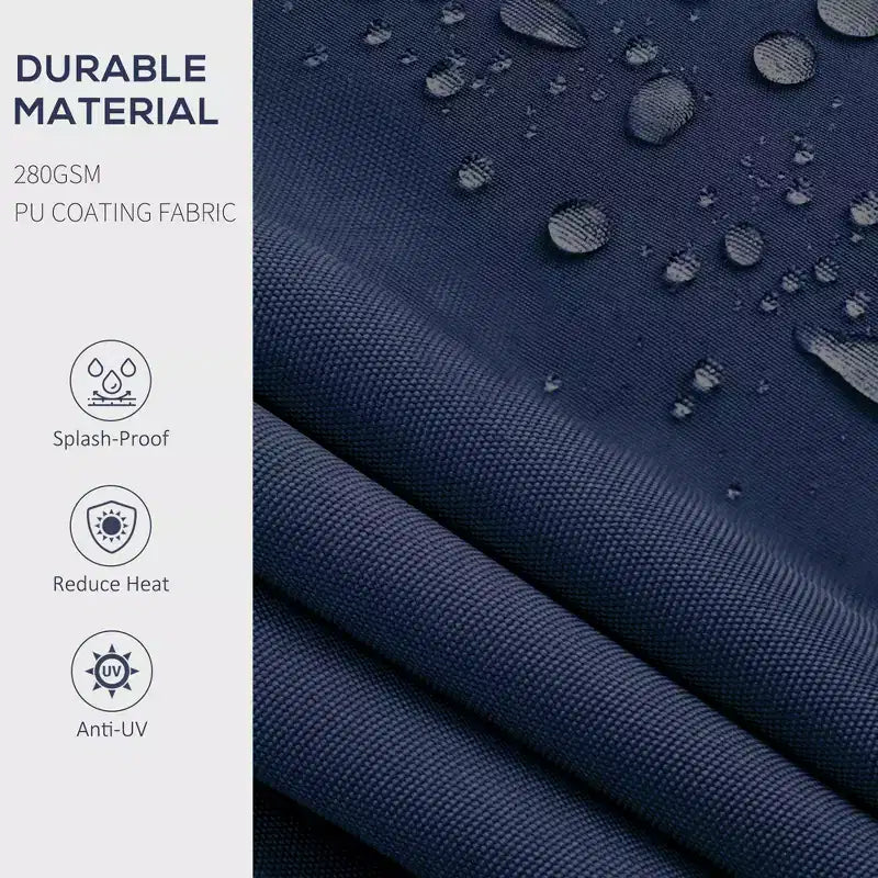 Pare-soleil rétractable, pare-soleil résistant aux UV, adapté aux terrasses et balcons, bleu.
