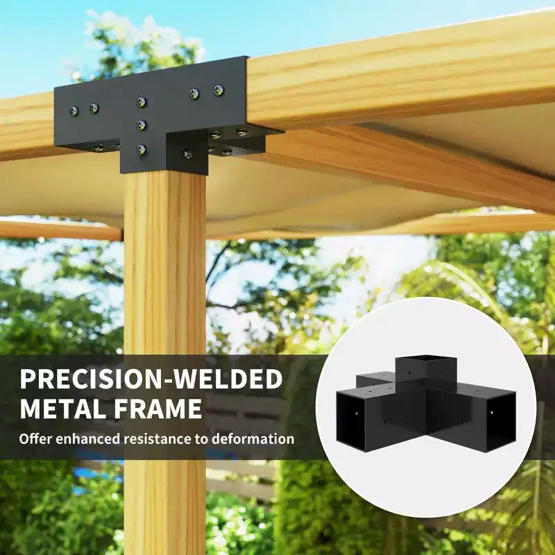 Kit de pergola, structure de pergola, incluant des supports d'angle à trois et quatre voies