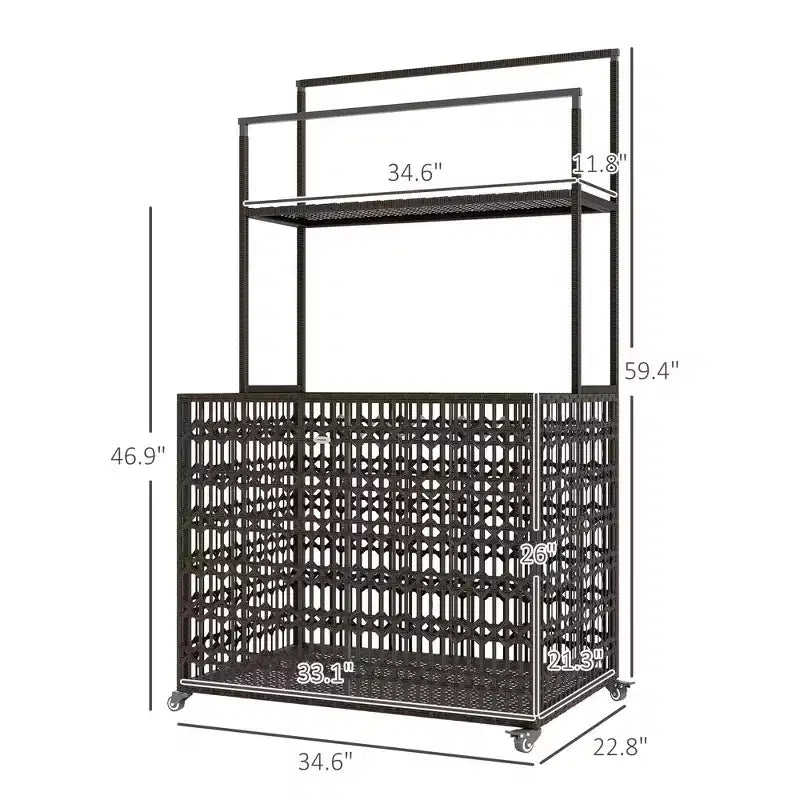 Support de bouées de piscine en rotin, support de bouées de piscine en rotin PE, chariot de piscine à roulettes