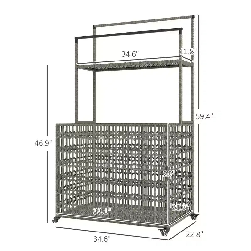 Range-flotteurs de piscine en osier, fabriqués en rotin synthétique (PE), avec panier et porte-serviettes.