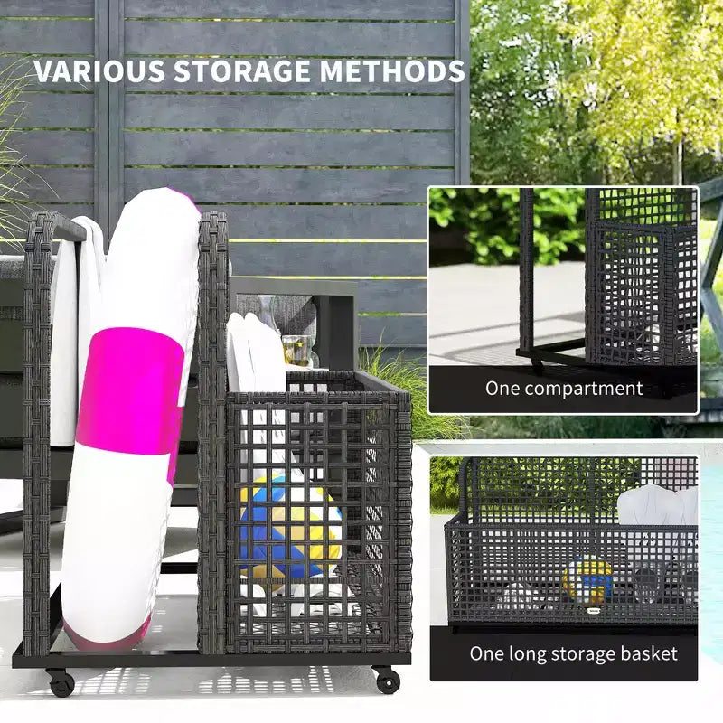 Support de rangement pour flotteurs de piscine, chariot de piscine à roulettes