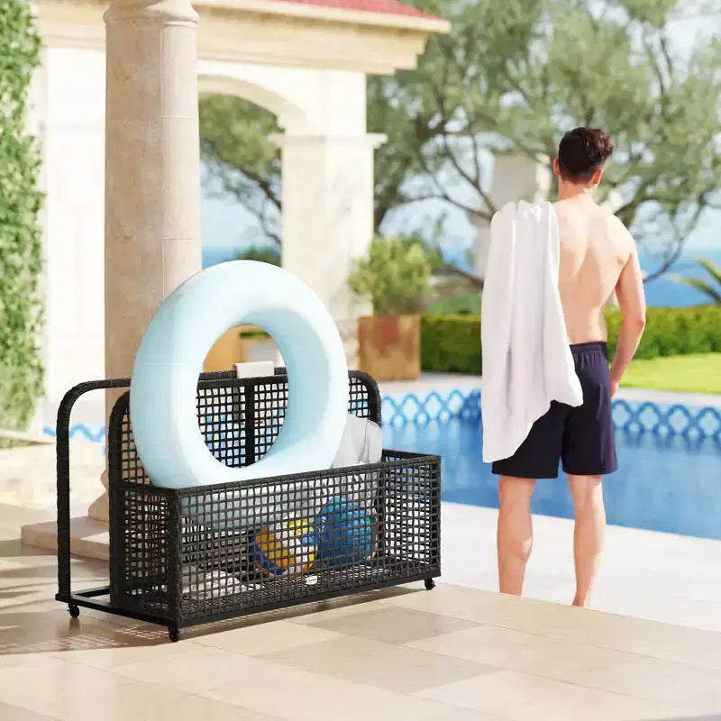 Support de rangement pour flotteurs de piscine, chariot de piscine à roulettes
