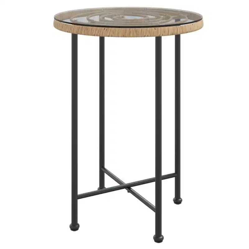 Ensemble table et chaises de salle à manger d'extérieur en rotin pour terrasse/balcon.