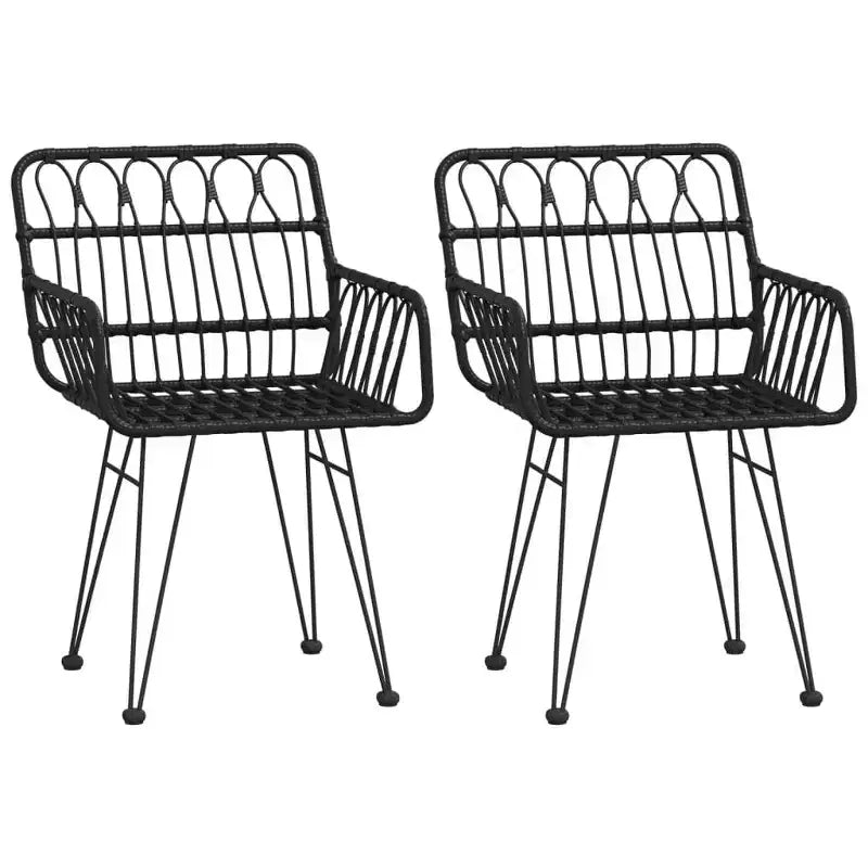Ensemble table et chaises de salle à manger d'extérieur en rotin pour terrasse/balcon.