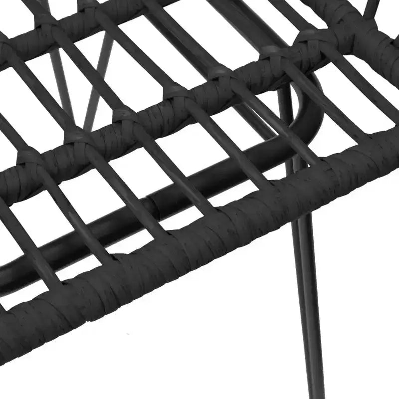 Ensemble table et chaises de salle à manger d'extérieur en rotin pour terrasse/balcon.