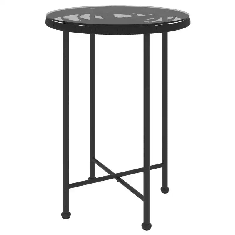 Ensemble table et chaises de salle à manger d'extérieur en rotin pour terrasse/balcon.