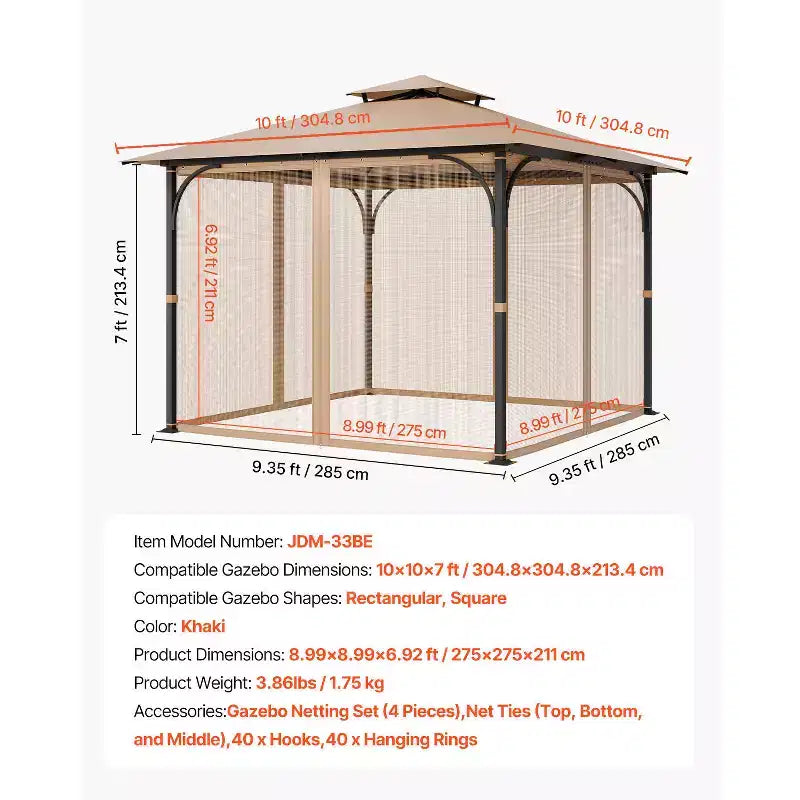 Pièces de rechange pour filet de tonnelle, filet de jardin extérieur, filet mural quatre pièces