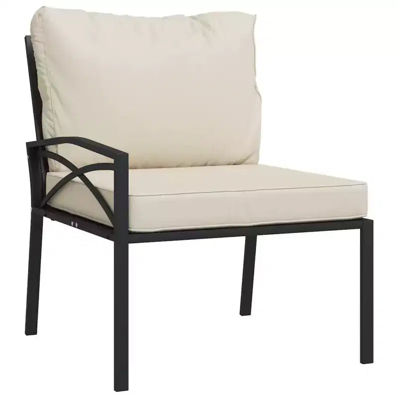 Fauteuil d'extérieur en métal avec accoudoirs