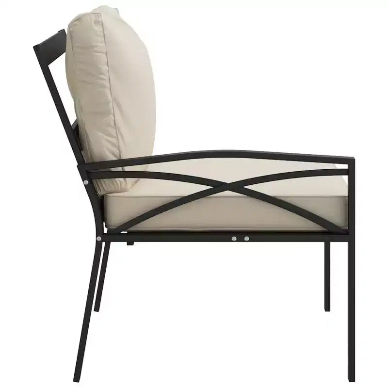 Fauteuil d'extérieur en métal avec accoudoirs