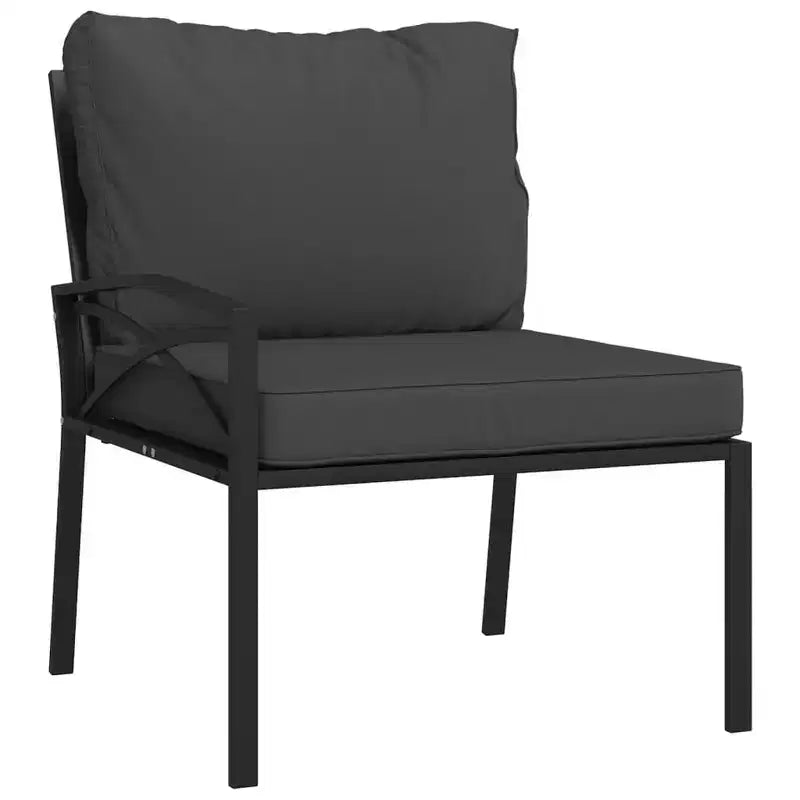 Fauteuil d'extérieur en métal avec accoudoirs