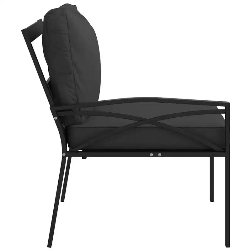 Fauteuil d'extérieur en métal avec accoudoirs