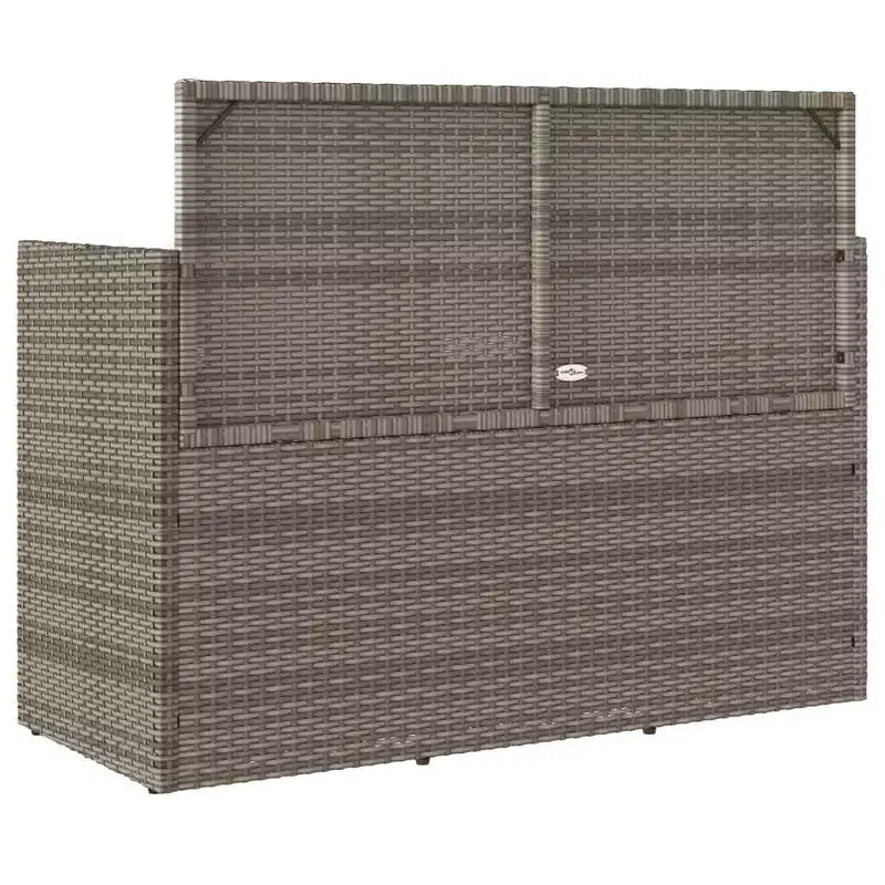 Canapé double d'extérieur/banc de terrasse avec coussins, en rotin polyester.