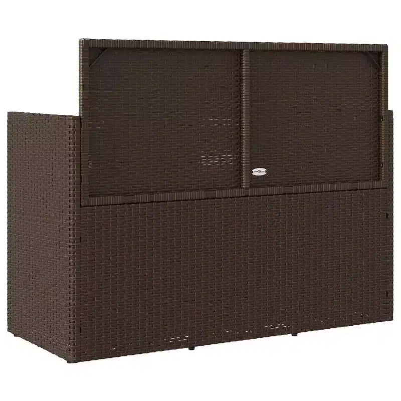 Canapé double d'extérieur/banc de terrasse avec coussins, en rotin polyester.