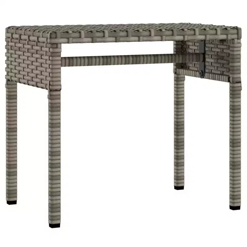 Ensemble de chaises longues d'extérieur avec auvent et table, 2 pièces, en rotin de polyéthylène.