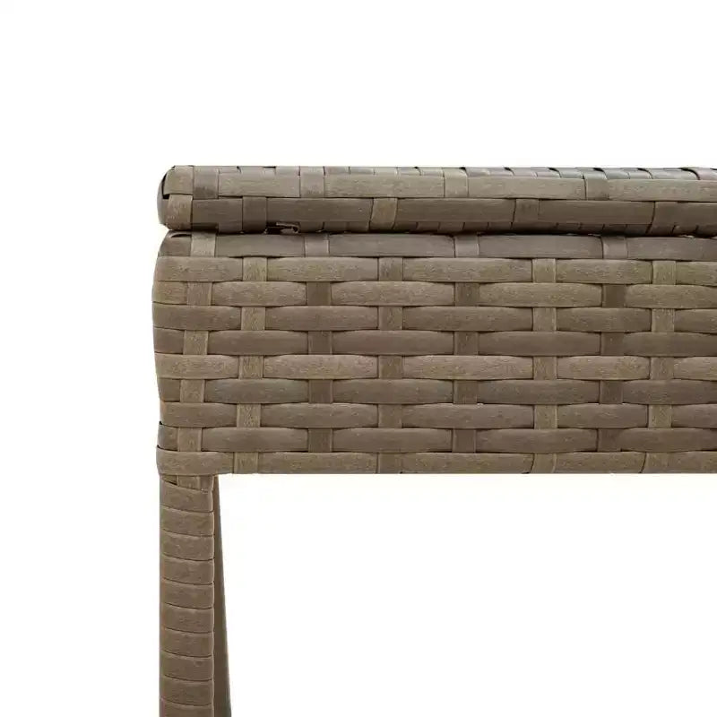 Ensemble de chaises longues d'extérieur avec auvent et table, 2 pièces, en rotin de polyéthylène.