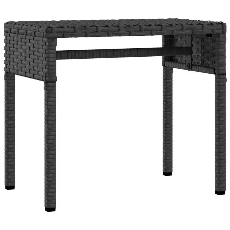 Ensemble de chaises longues d'extérieur avec auvent et table, 2 pièces, en rotin de polyéthylène.