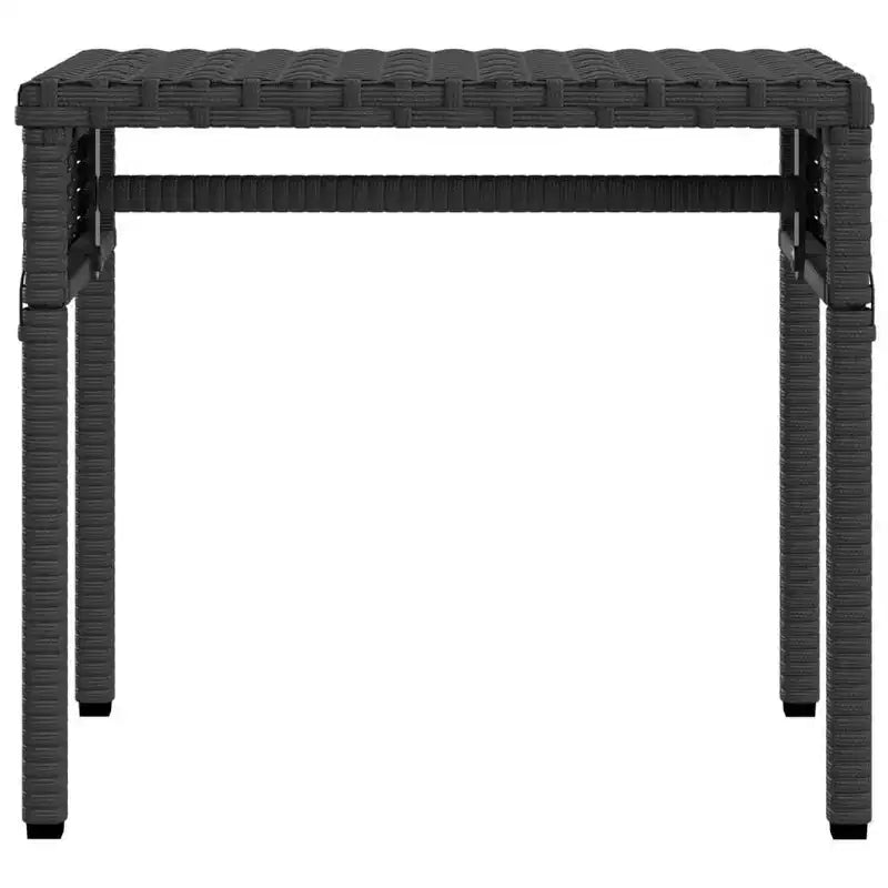Ensemble de chaises longues d'extérieur avec auvent et table, 2 pièces, en rotin de polyéthylène.