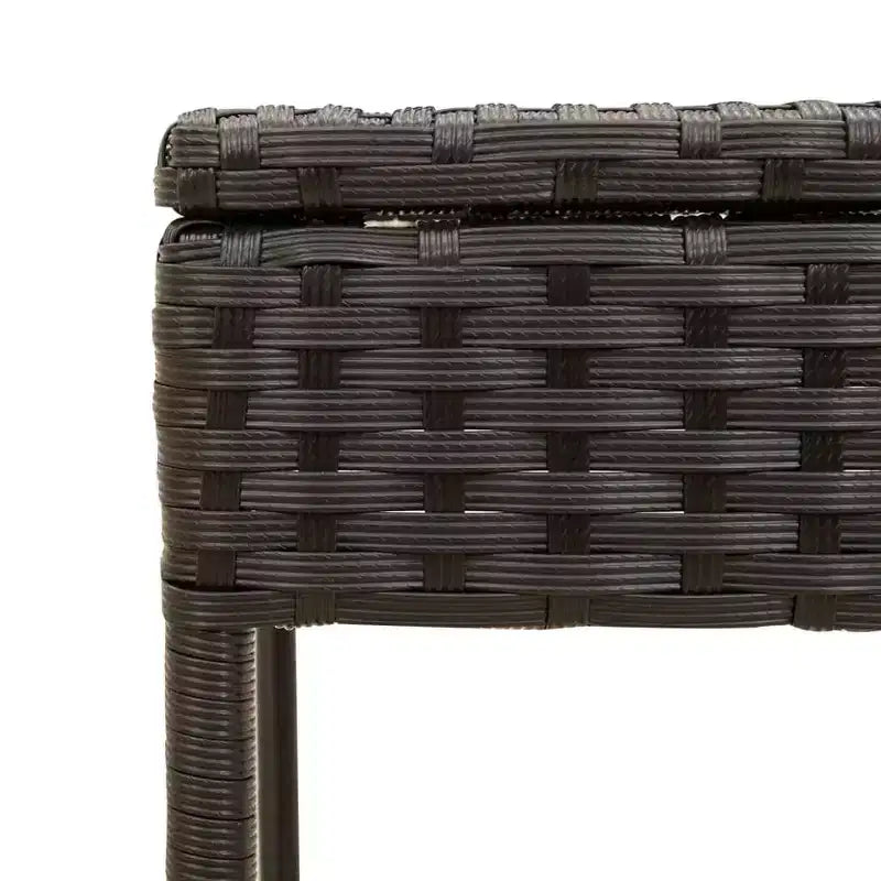 Ensemble de chaises longues d'extérieur avec auvent et table, 2 pièces, en rotin de polyéthylène.
