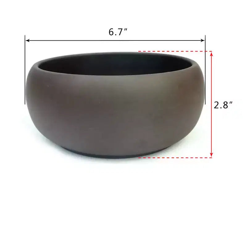 Pot de fleurs rond en céramique non émaillée