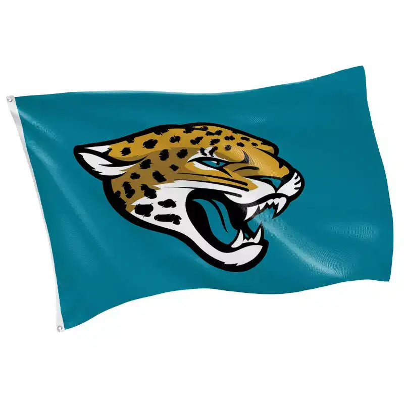 NFL Jacksonville Jaguars 3 x 5 Outdoor Durable House Flag with Grommets | Sport Team Flag & Banner | Indoor Wall Decor Flag