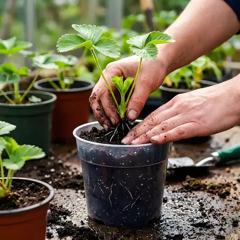 Pots de pépinière transparents pour plantes avec soucoupes et trous de drainage