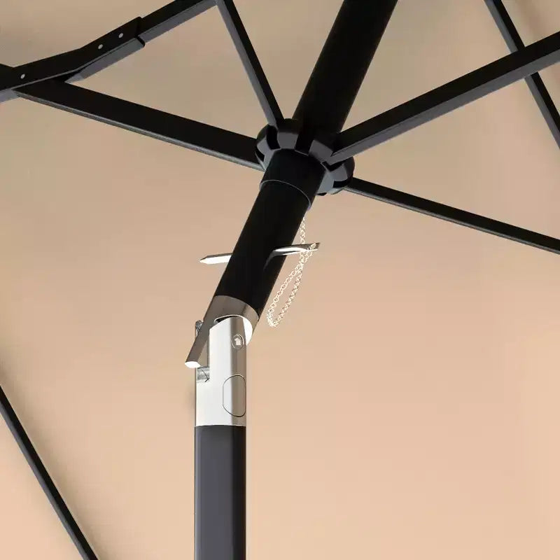 Parasol double face avec 3 aérations, inclinaison et manivelle