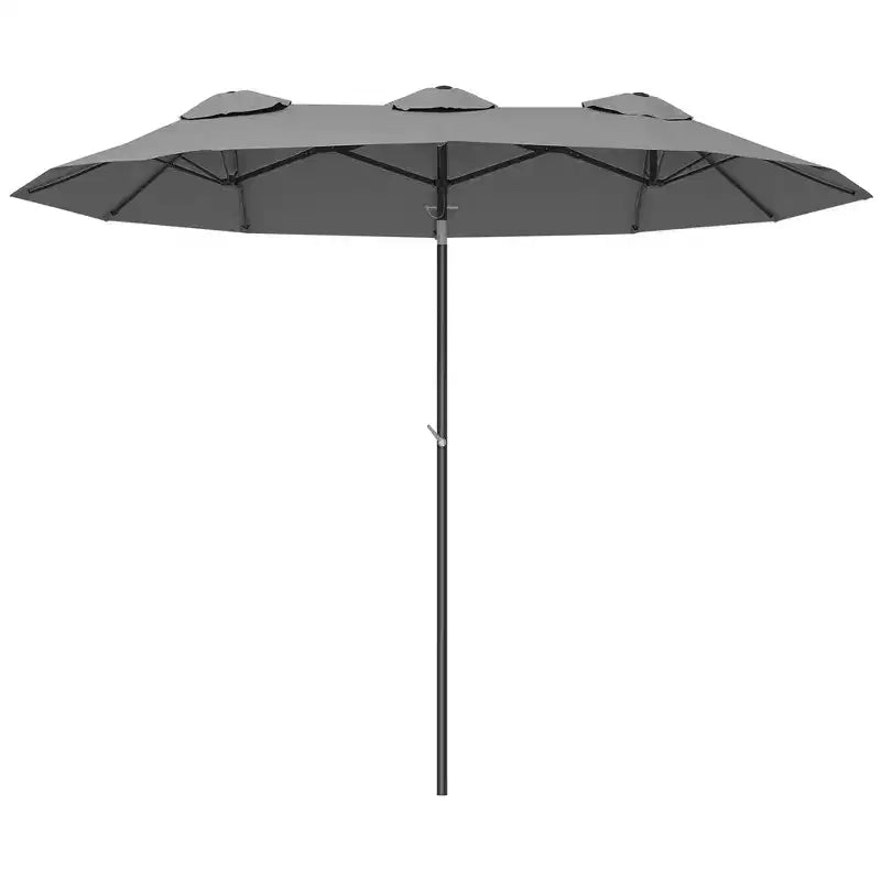Parasol double face avec 3 aérations, inclinaison et manivelle