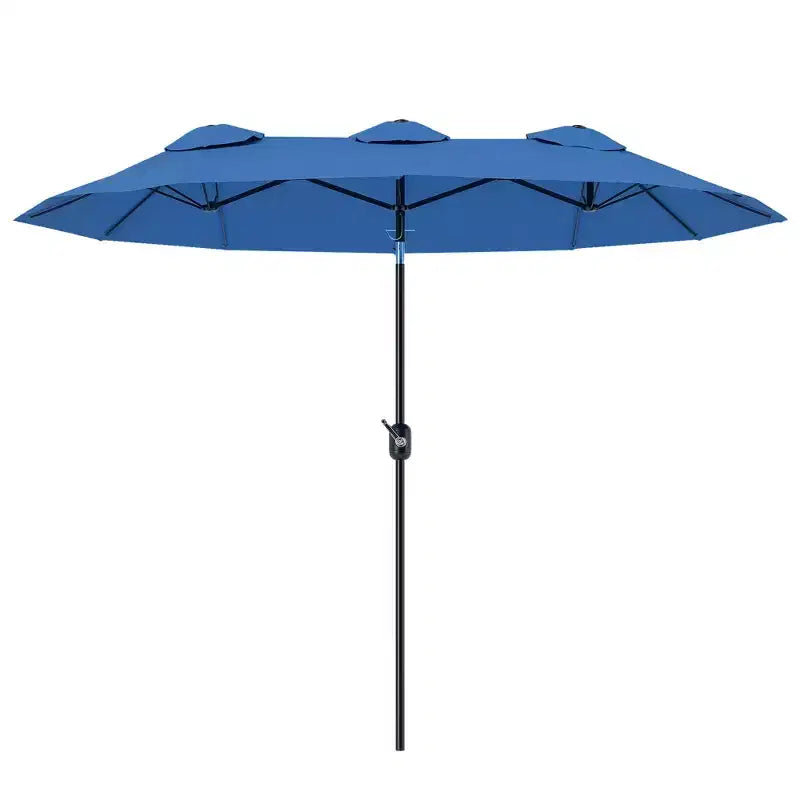Parasol double face avec 3 aérations, inclinaison et manivelle