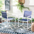 Chaises Neval (lot de 2) - Intérieur/Extérieur - Bleu/Blanc
