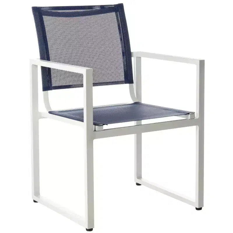 Chaises Neval (lot de 2) - Intérieur/Extérieur - Bleu/Blanc