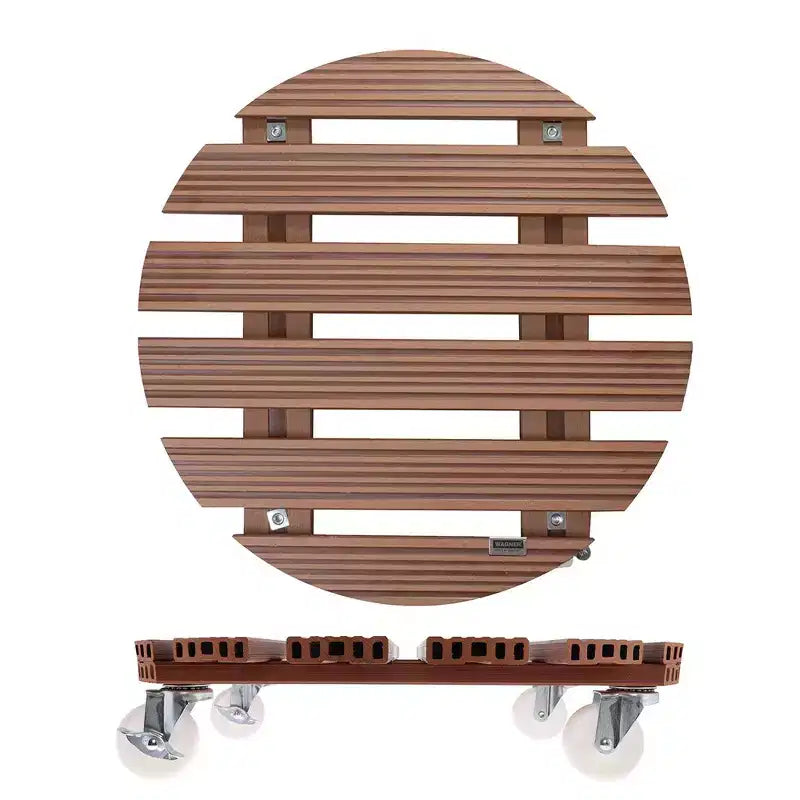 Support roulant rond pour plantes