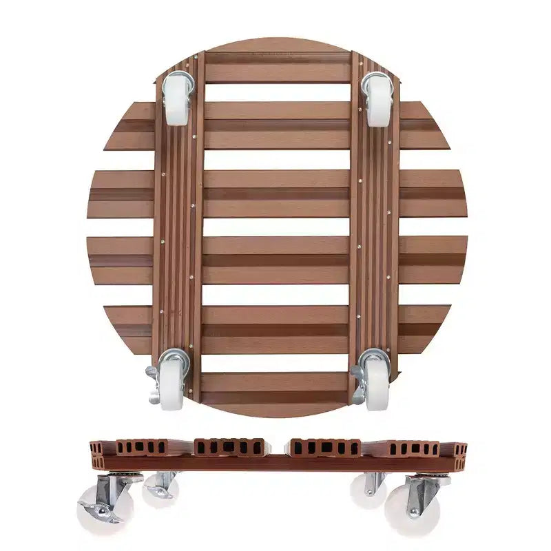 Support roulant rond pour plantes