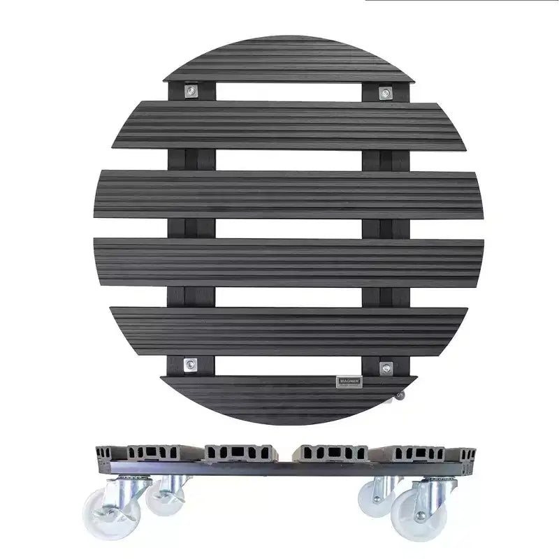 Support roulant rond pour plantes