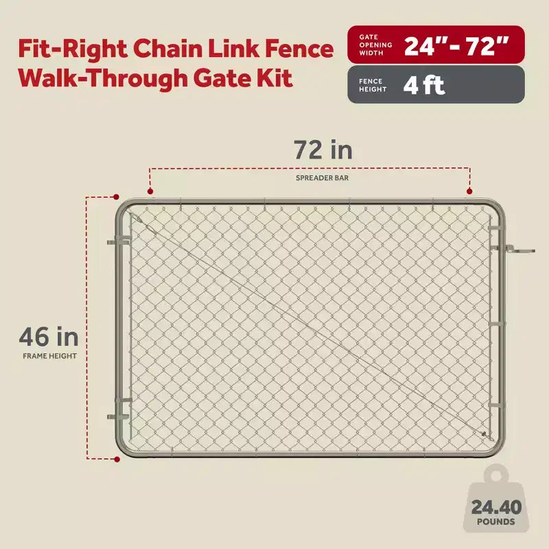 Kit de portillon pour clôture en grillage simple torsion